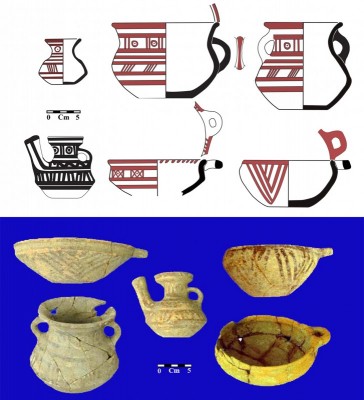 Figure 5. Painted pottery vessels from the burials in trench 3.